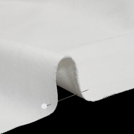 Brushed Cotton and Linen Woven - Chalk - British Imported