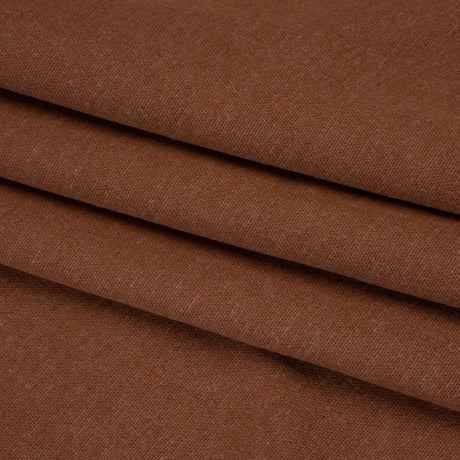 Brushed Cotton and Linen Woven - Cinnamon - British Imported