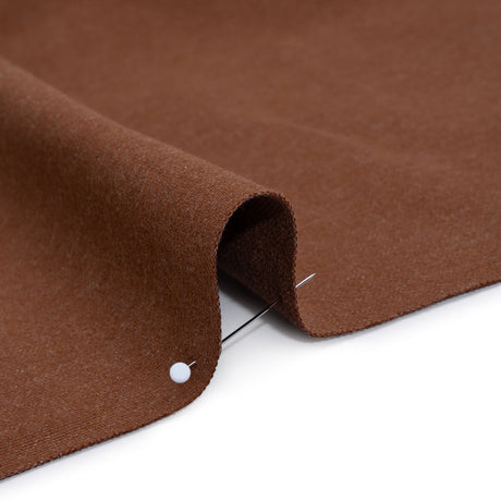 Brushed Cotton and Linen Woven - Cinnamon - British Imported