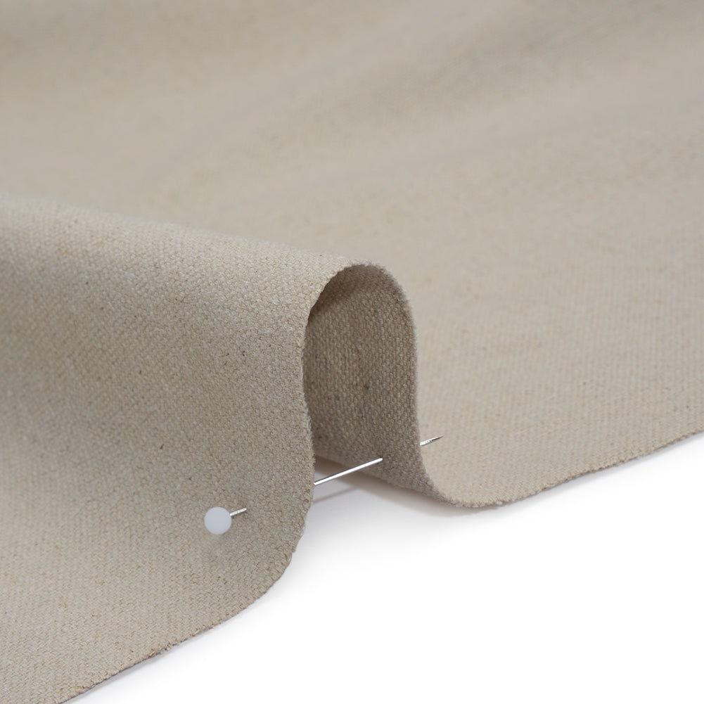 Double Wide Brushed Cotton and Linen Woven - Dove - British Imported