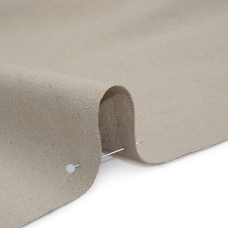 Double Wide Brushed Cotton and Linen Woven - Dove - British Imported