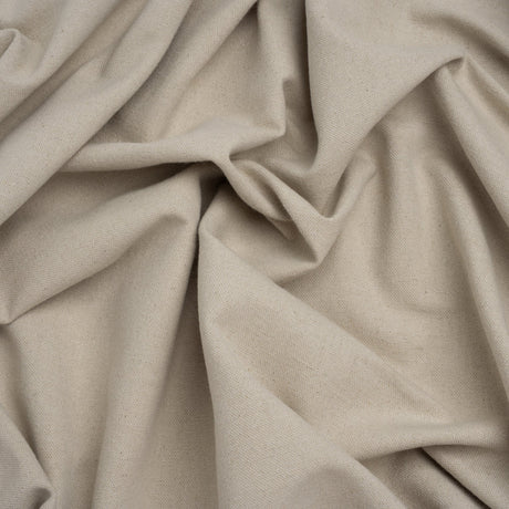 Double Wide Brushed Cotton and Linen Woven - Dove - British Imported
