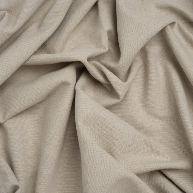 Double Wide Brushed Cotton and Linen Woven - Dove - British Imported