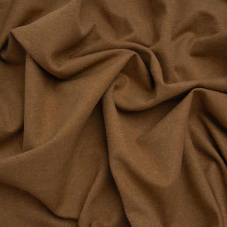 Brushed Cotton and Linen Woven - Hazelnut - British Imported