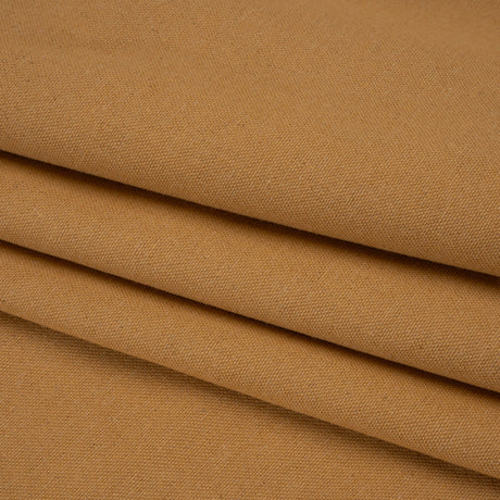 Brushed Cotton and Linen Woven - Honey - British Imported