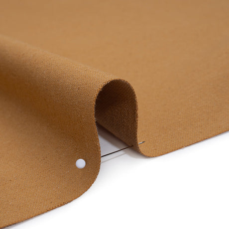 Double Wide Brushed Cotton and Linen Woven - Honey - British Imported