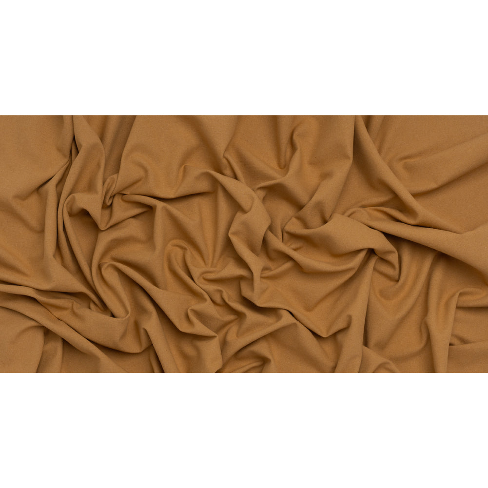 Double Wide Brushed Cotton and Linen Woven - Honey - British Imported