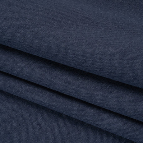 Double Wide Brushed Cotton and Linen Woven - Indigo - British Imported