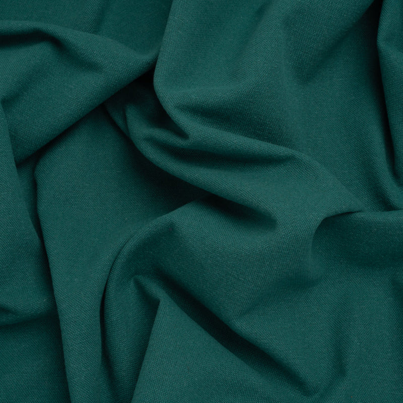Double Wide Brushed Cotton and Linen Woven - Kingfisher - British Imported