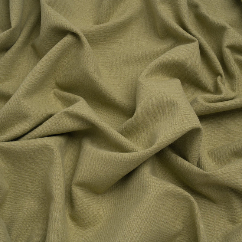Double Wide Brushed Cotton and Linen Woven - Leaf - British Imported