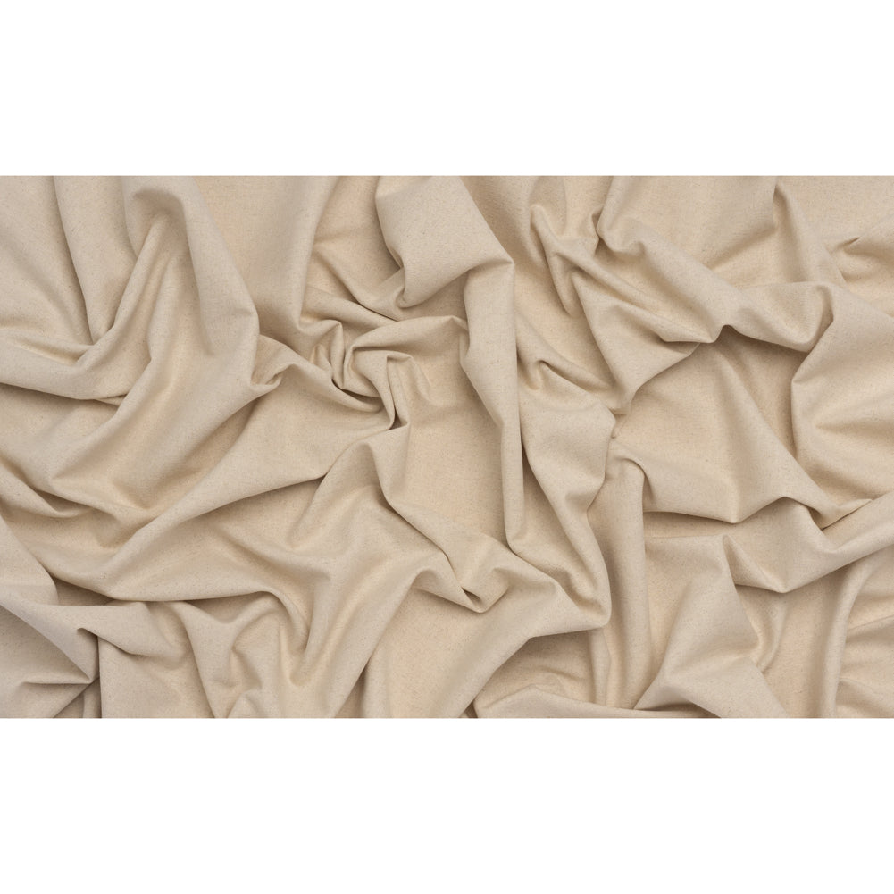 Double Wide Brushed Cotton and Linen Woven - Linen - British Imported