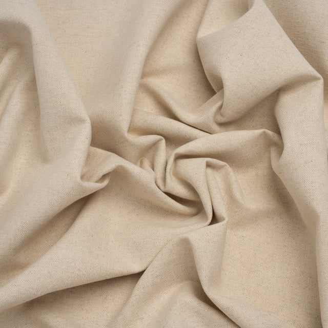 Double Wide Brushed Cotton and Linen Woven - Linen - British Imported