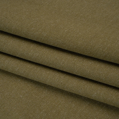 Brushed Cotton and Linen Woven - Moss - British Imported