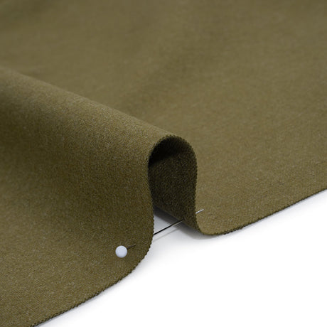Double Wide Brushed Cotton and Linen Woven - Moss - British Imported