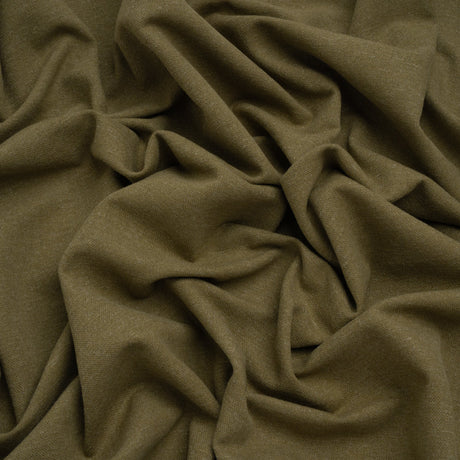 Double Wide Brushed Cotton and Linen Woven - Moss - British Imported
