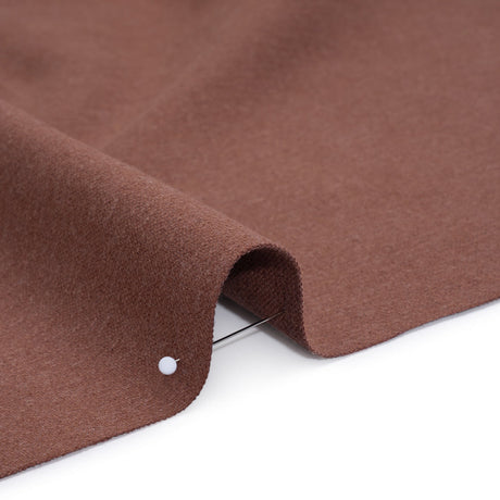 Double Wide Brushed Cotton and Linen Woven - Mulberry - British Imported
