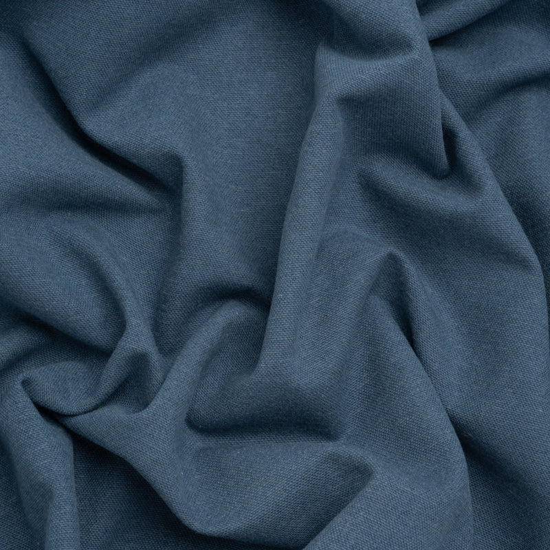 Brushed Cotton and Linen Woven - Navy - British Imported