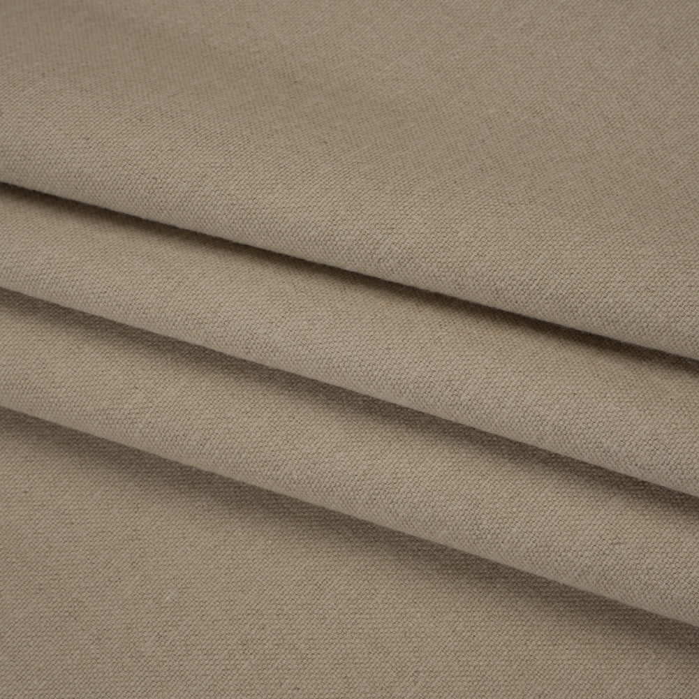 Double Wide Brushed Cotton and Linen Woven - Pistachio - British Imported