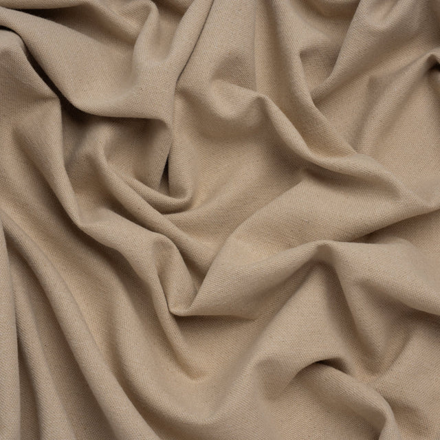 Brushed Cotton and Linen Woven - Putty - British Imported