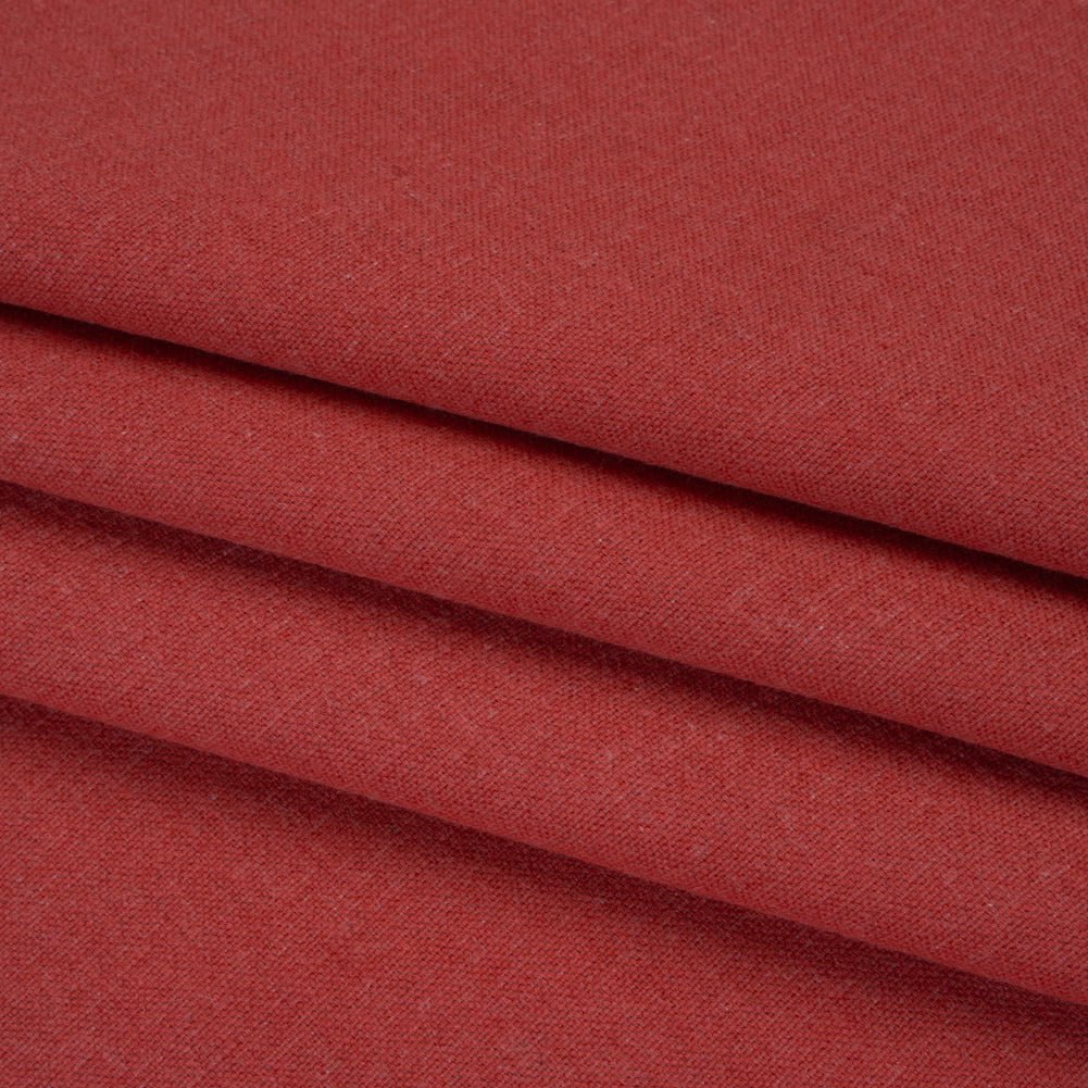 Double Wide Brushed Cotton and Linen Woven - Raspberry - British Imported