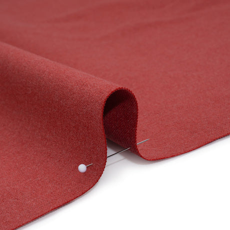 Double Wide Brushed Cotton and Linen Woven - Raspberry - British Imported
