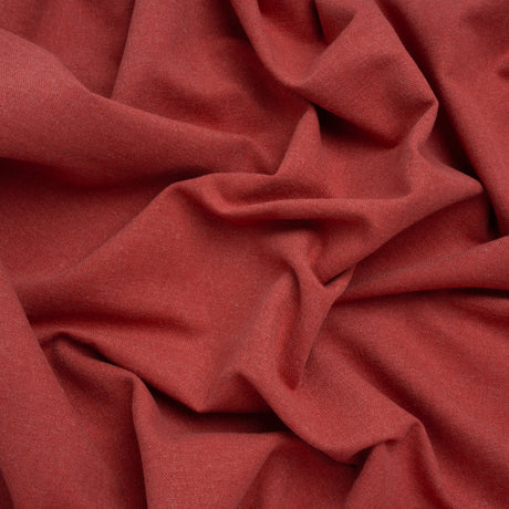 Double Wide Brushed Cotton and Linen Woven - Raspberry - British Imported