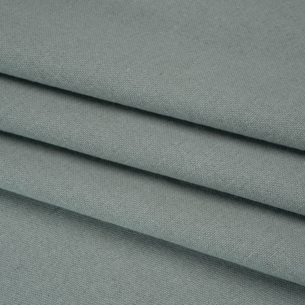Double Wide Brushed Cotton and Linen Woven - Seaspray - British Imported
