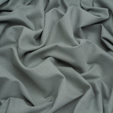 Double Wide Brushed Cotton and Linen Woven - Seaspray - British Imported
