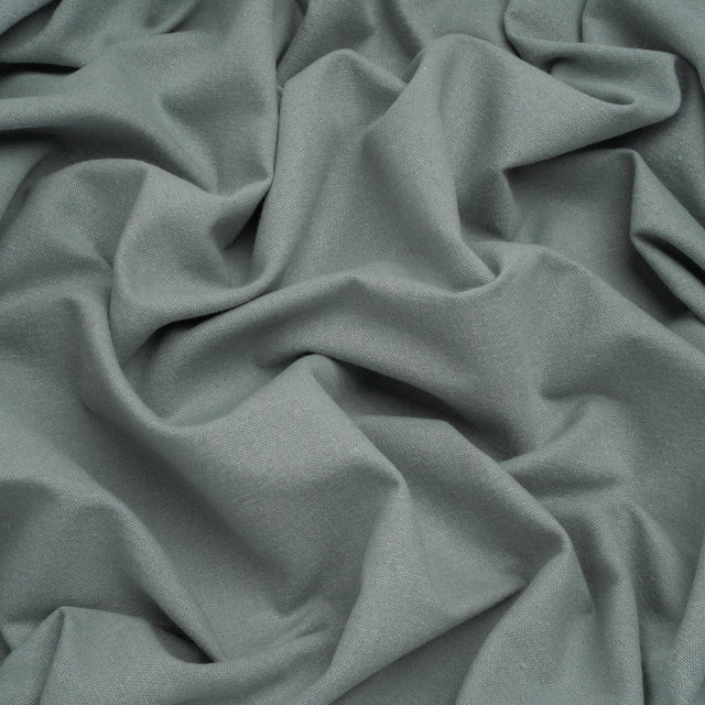 Double Wide Brushed Cotton and Linen Woven - Seaspray - British Imported