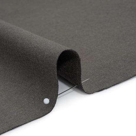 Brushed Cotton and Linen Woven - Slate - British Imported