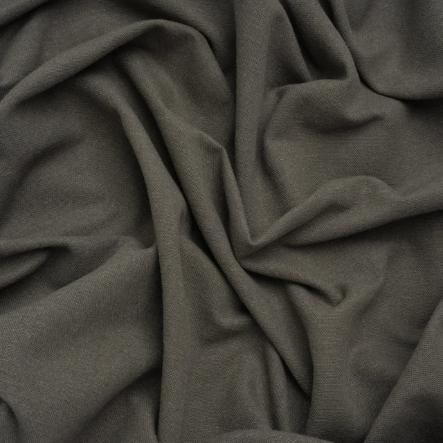 Brushed Cotton and Linen Woven - Slate - British Imported