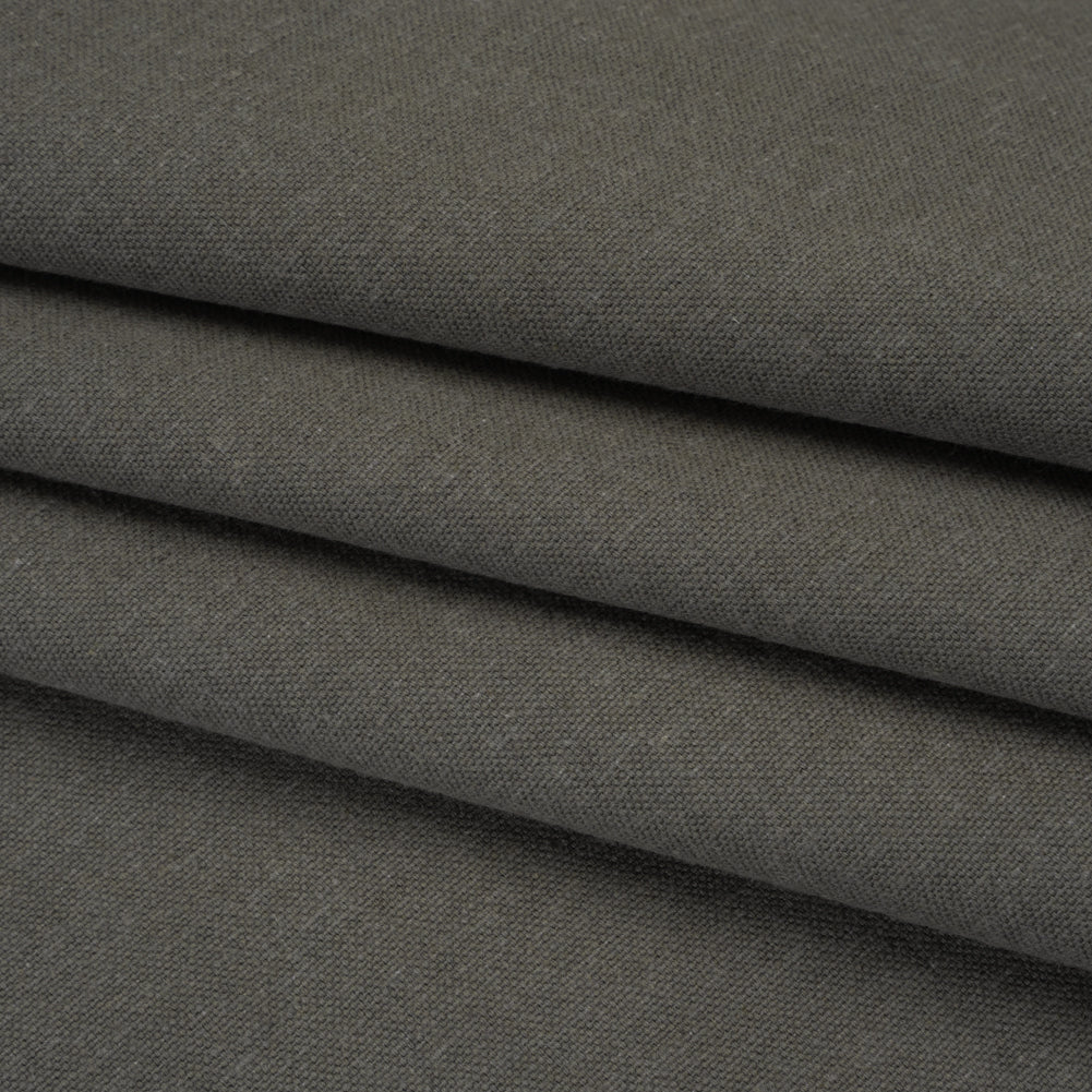 Double Wide Brushed Cotton and Linen Woven - Slate - British Imported