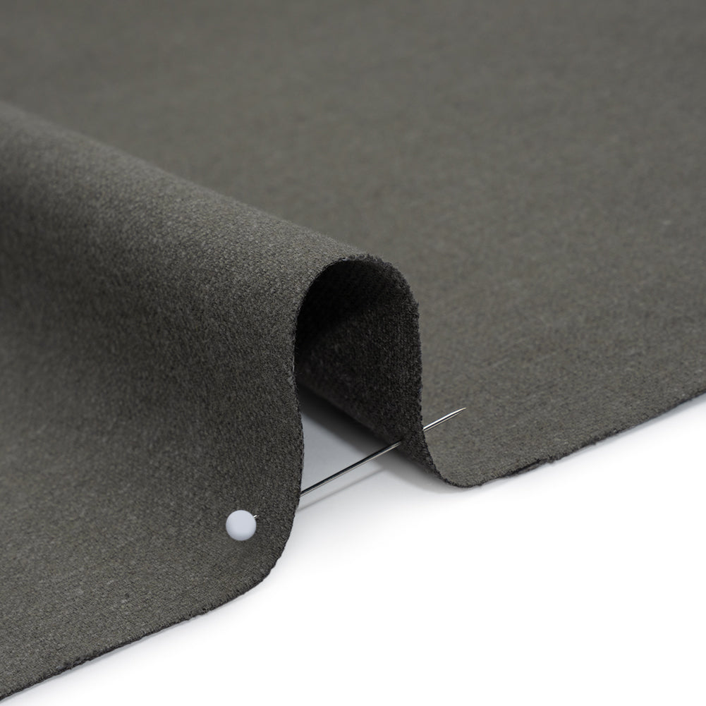 Double Wide Brushed Cotton and Linen Woven - Slate - British Imported