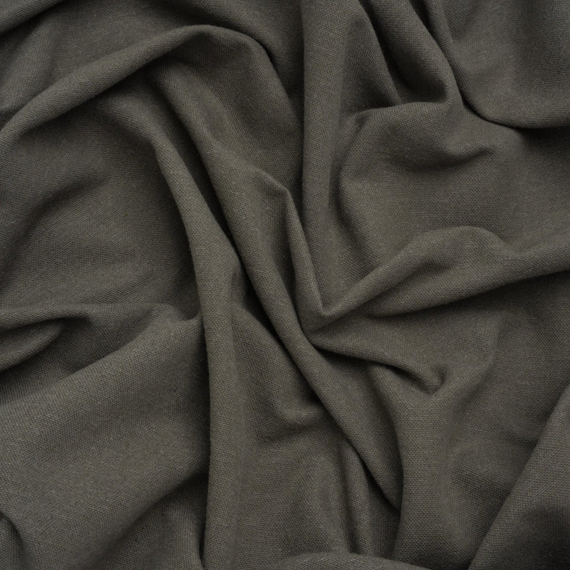 Double Wide Brushed Cotton and Linen Woven - Slate - British Imported