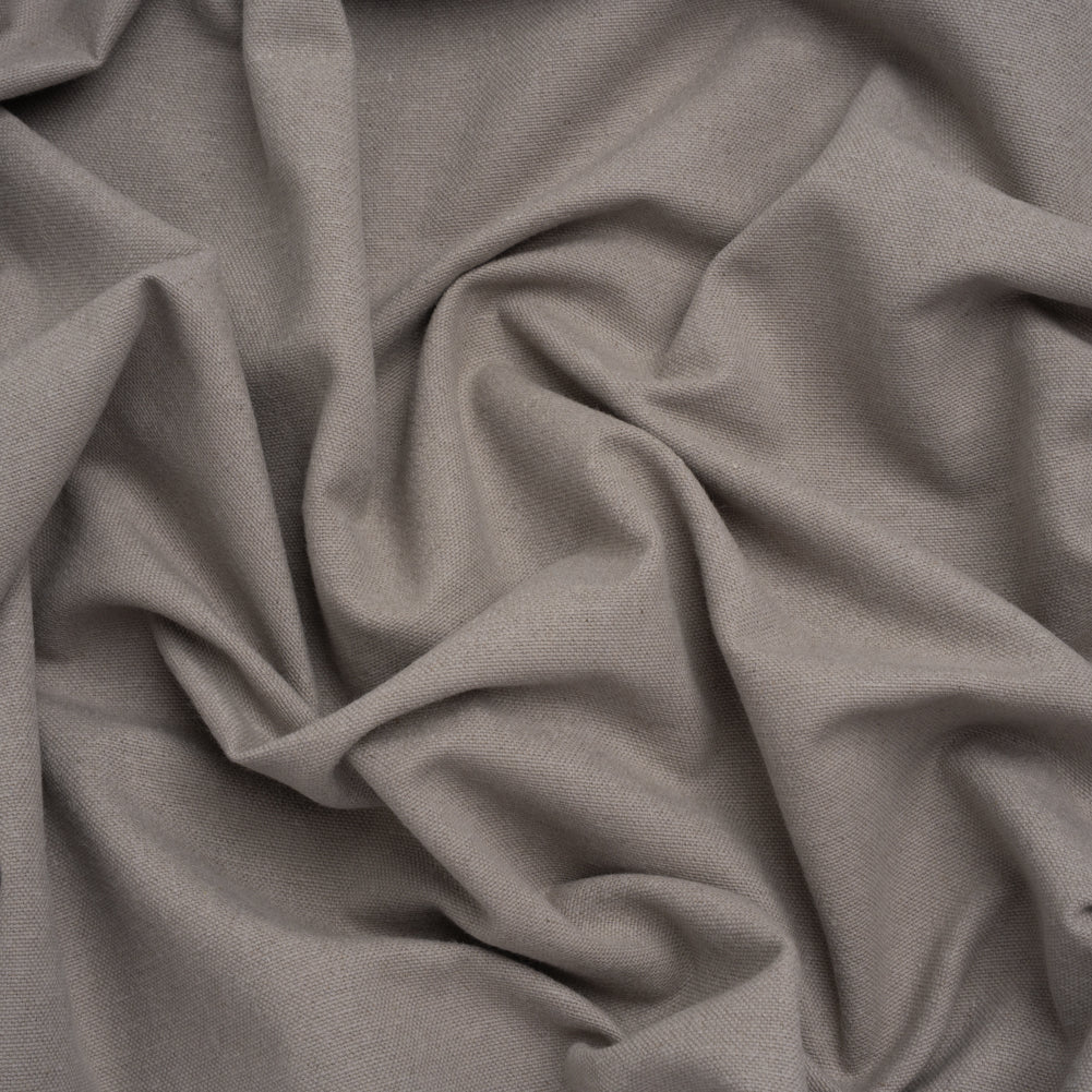Brushed Cotton and Linen Woven - Smoke - British Imported