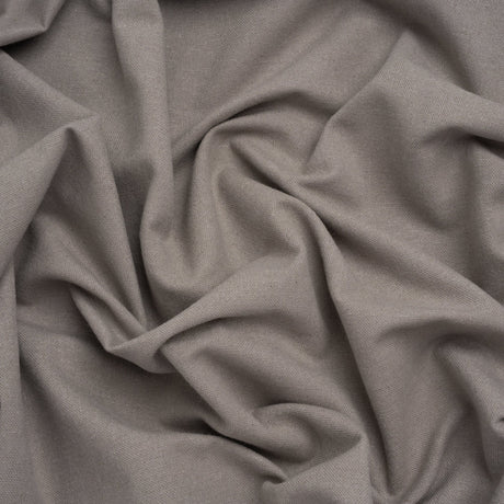 Brushed Cotton and Linen Woven - Smoke - British Imported