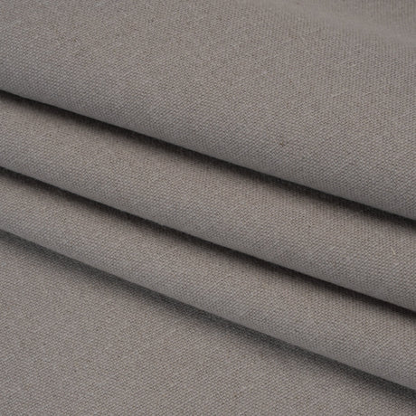 Double Wide Brushed Cotton and Linen Woven - Smoke - British Imported