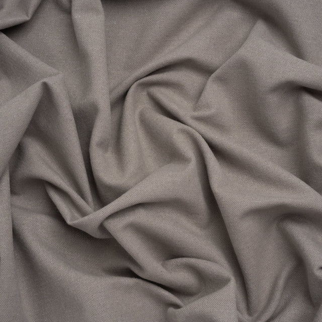 Double Wide Brushed Cotton and Linen Woven - Smoke - British Imported