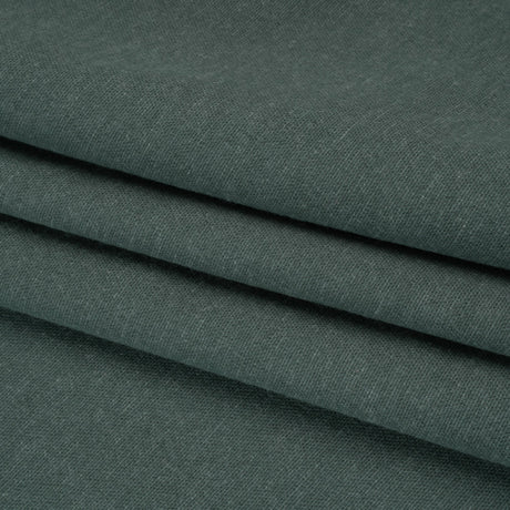 Brushed Cotton and Linen Woven - Teal - British Imported