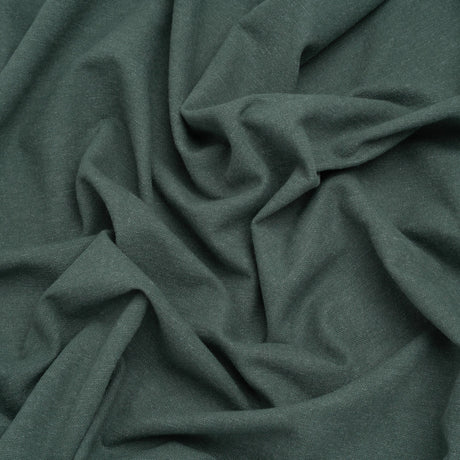 Brushed Cotton and Linen Woven - Teal - British Imported