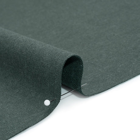 Double Wide Brushed Cotton and Linen Woven - Teal - British Imported