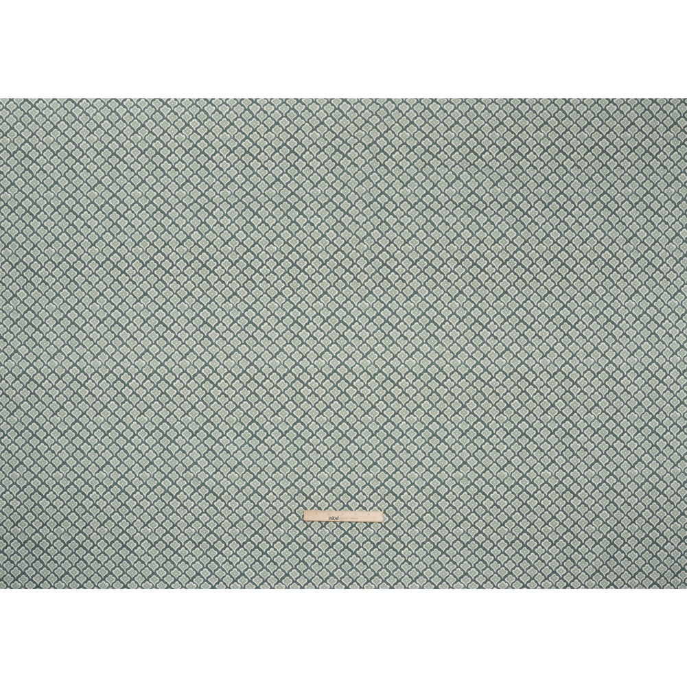 Brushed Cotton and Linen Canvas Print - Kingfisher Flower Petal Ogees - British Imported