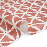 Brushed Cotton and Linen Canvas Print - Berry Sketched Lattice with Dots - British Imported