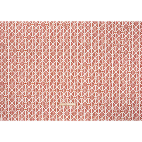 Brushed Cotton and Linen Canvas Print - Berry Sketched Lattice with Dots - British Imported
