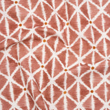 Brushed Cotton and Linen Canvas Print - Berry Sketched Lattice with Dots - British Imported