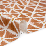 Brushed Cotton and Linen Canvas Print - Marmalade Sketched Lattice with Dots - British Imported