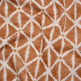 Brushed Cotton and Linen Canvas Print - Marmalade Sketched Lattice with Dots - British Imported