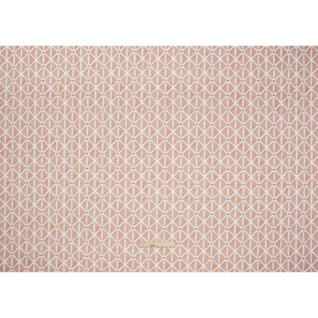 Brushed Cotton and Linen Canvas Print - Plaster Sketched Lattice with Dots - British Imported