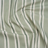 Brushed Cotton and Linen Canvas Print - Aloe Painted Stripes - British Imported