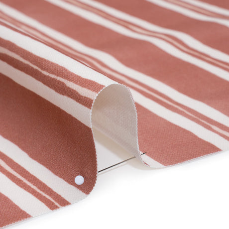 Brushed Cotton and Linen Canvas Print - Berry Painted Stripes - British Imported